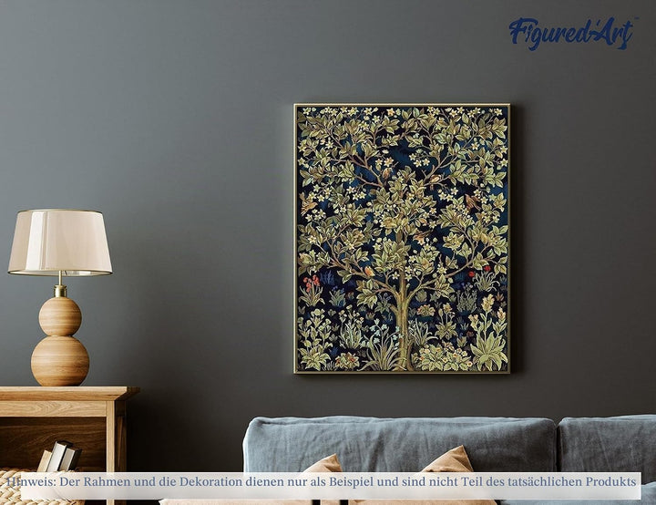 Figured'Art Malen Nach Zahlen Erwachsene Mit Rahmen Baum des Lebens - Paint by Numbers Basteln DIY B