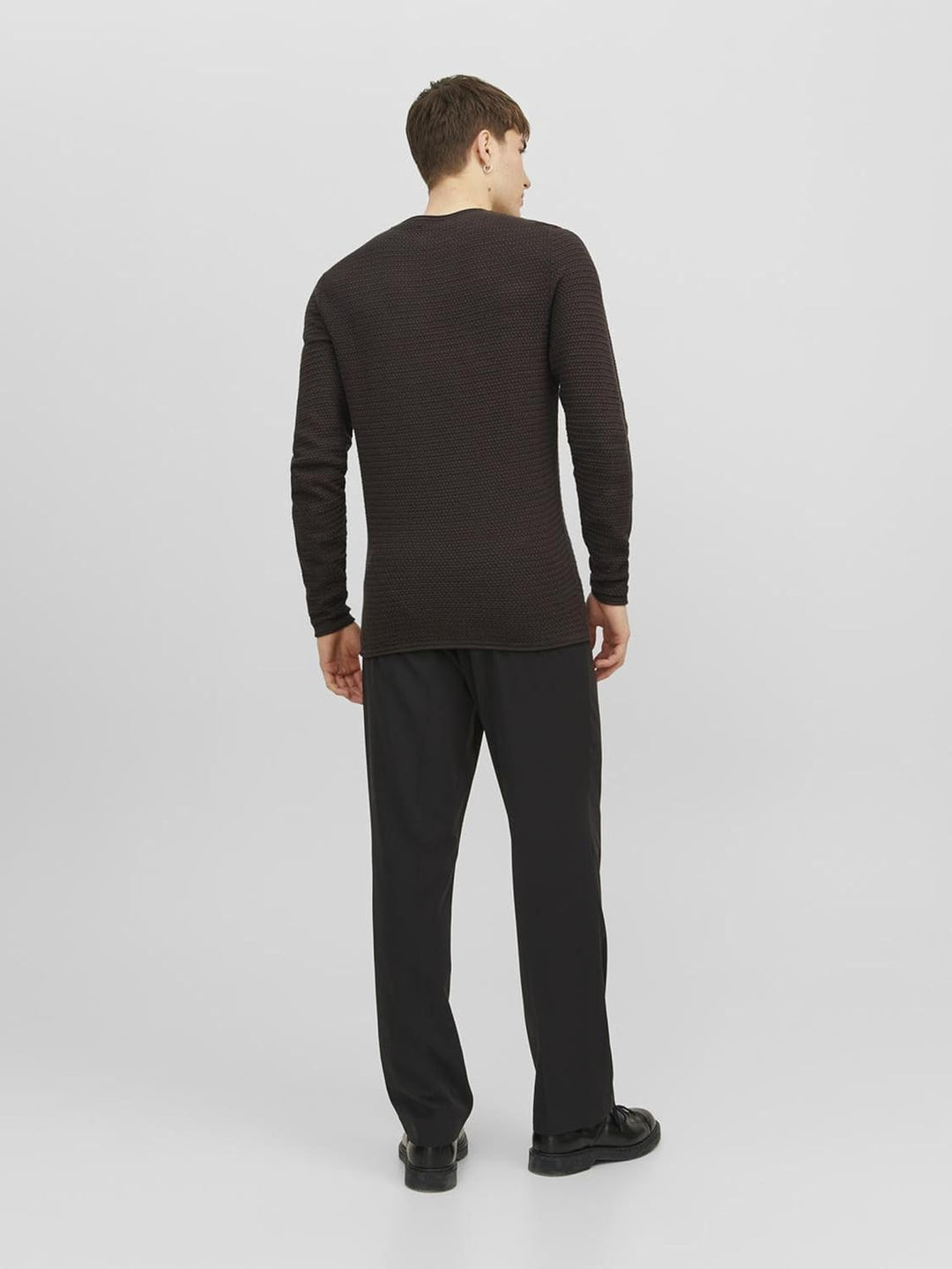 JACK & JONES Male Strickpullover Einfarbig Strickpullover M Chocolate Torte, M Chocolate Torte