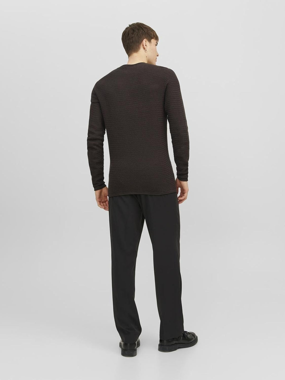 JACK &amp; JONES Male Strickpullover Einfarbig Strickpullover M Chocolate Torte, M Chocolate Torte
