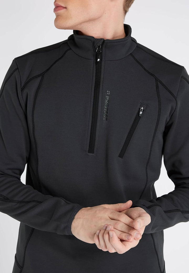 Protest Herren Humans Fleece XS Asphalt, XS Asphalt