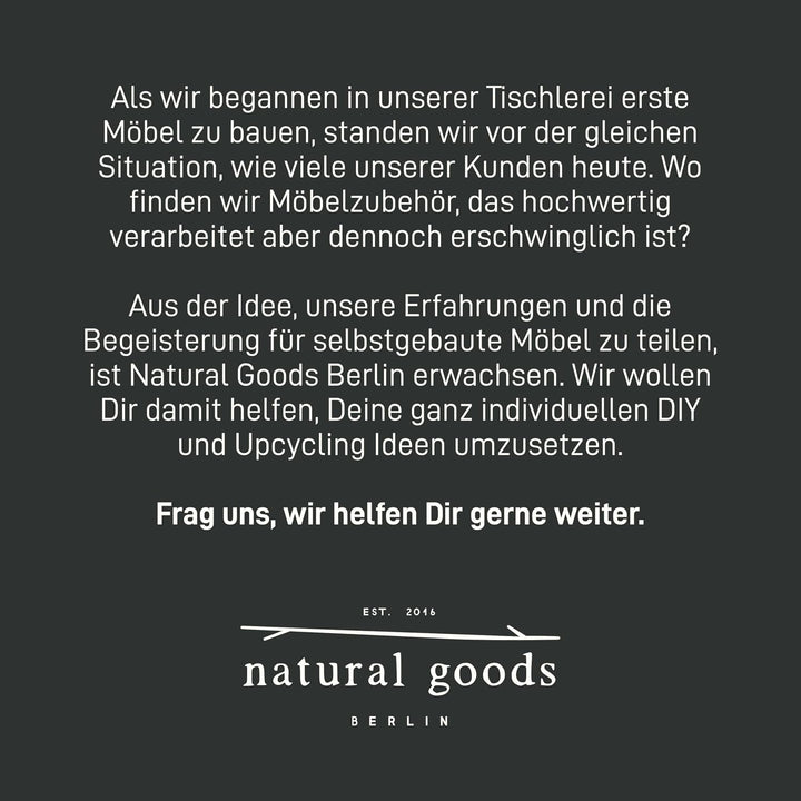 Natural Goods Berlin Kleider-Stange Pipe GARD Wall | Einfache Wand-Montage | Garderoben-Stange im In