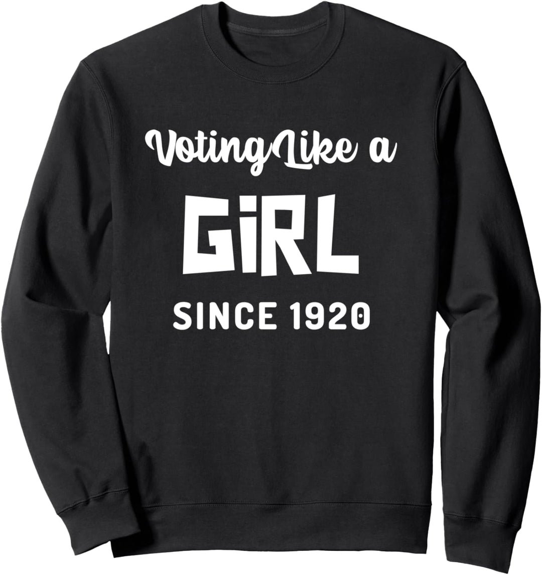 Lustiges Mädchen, das abstimmt Sweatshirt