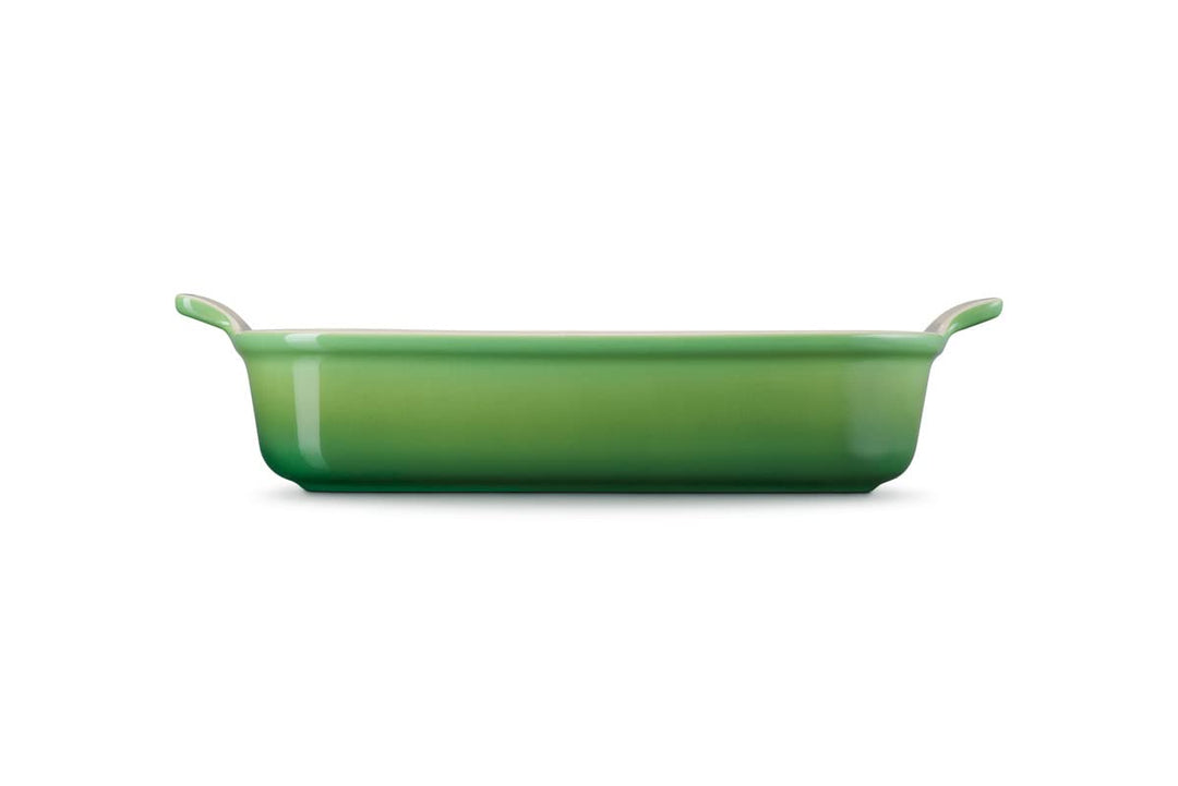 Le Creuset Rechteckige Auflaufform Tradition aus Steinzeug, 32 cm, 2.31 kg, Bamboo, 71102324080001 K