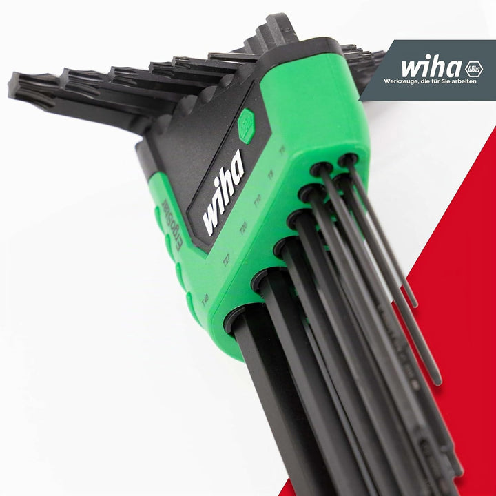 Wiha Stiftschlüssel Set 13-tlg. im ErgoStar Halter TORX I MagicSpring I T5-T45 I schwarzoxidiert I W
