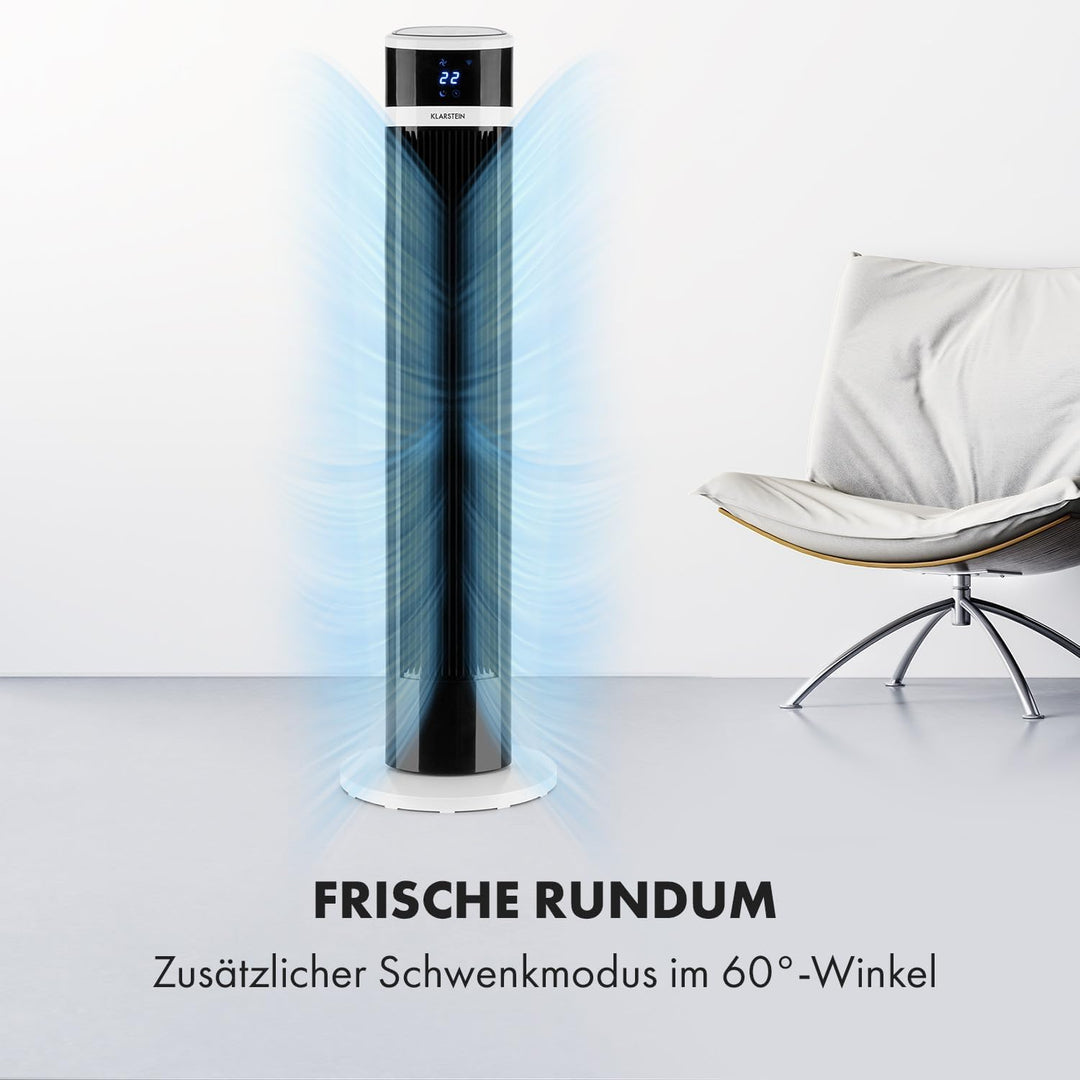 Klarstein Ventilator, Standventilator, Leistung: 45 Watt, Digitales Display, mit Fernbedienung, 24-S