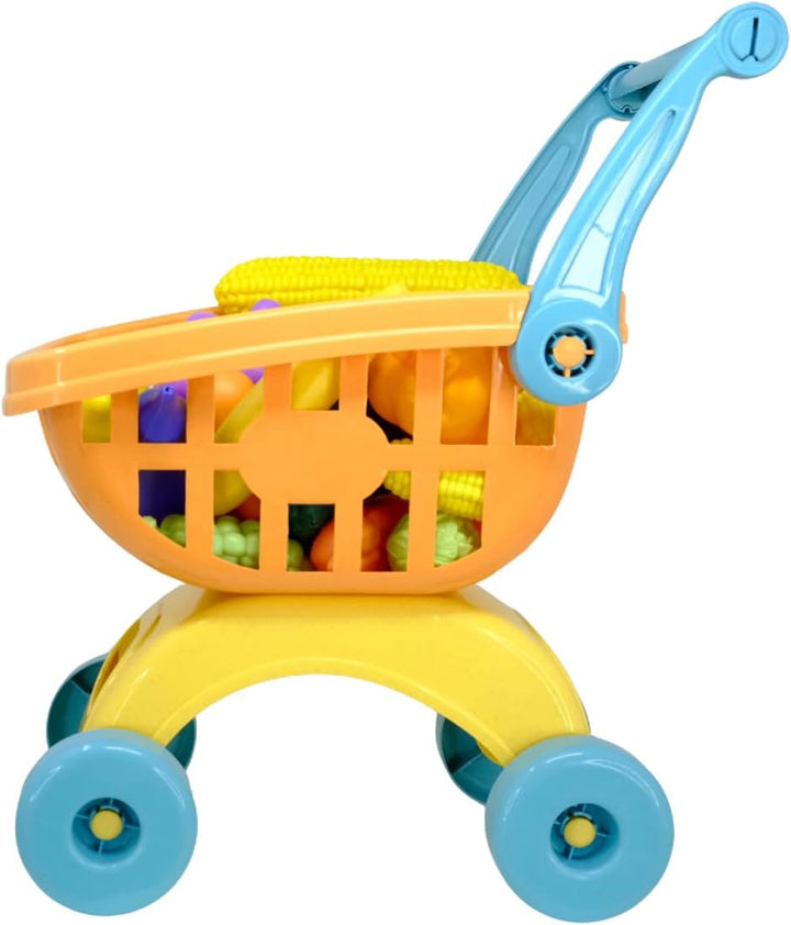 ODS - Bio-Maisonelle, Einkaufswagen für Kinder, mit Obst, Gemüse und Schachteln, nachhaltig aus Biok