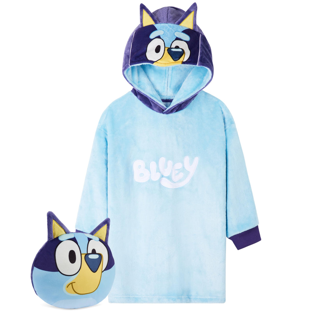 BlueY Mädchen Oversized Hoodie Decke, Fleece Pullover Kuscheldecke mit Kapuze - Geschenke für Kinder