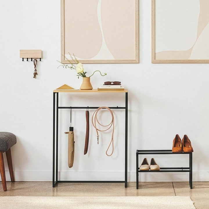YAMAZAKI Extendable shoe rack 2 tier für Schuhe - Line - black Schwarz Single, Schwarz Single