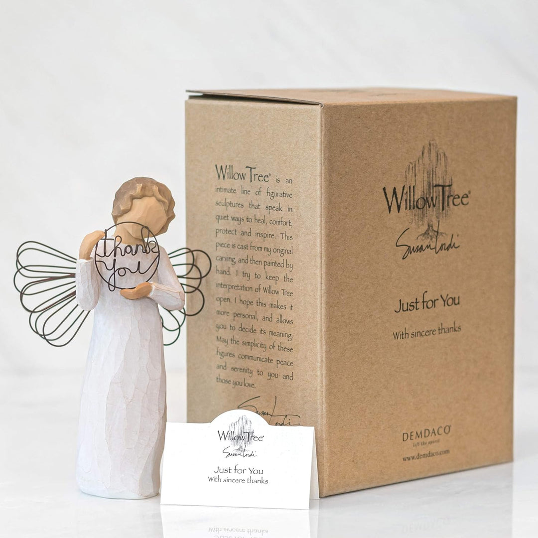 Willow Tree 26166 Figur Engel des Nur für Dich, 3,8 x 3,8 x 14 cm, Natur Höhe: 14 cm