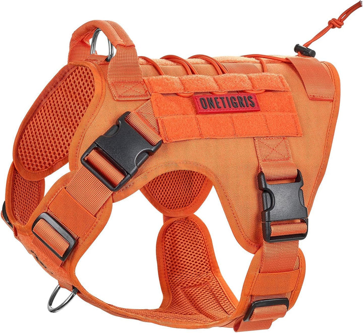 OneTigris Hundegeschirr Grosse Hunde, FIRE Watcher Taktische Geschirr mit Griffe und D-Ring No Pull