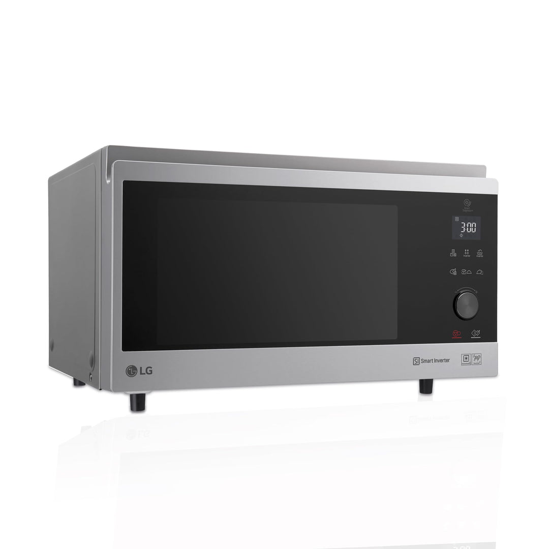 LG MJ3965ACS - Mikrowellen-Ofen 4 in 1 Smart Inverter; maximale Leistung Umluft 1850 W, Grill 950 W,