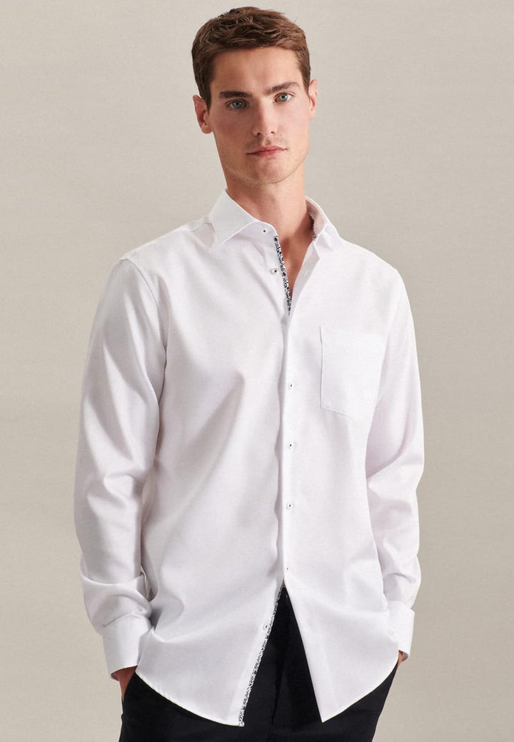 Seidensticker Herren Hemd 43 Weiss, 43 Wei&#xDF;