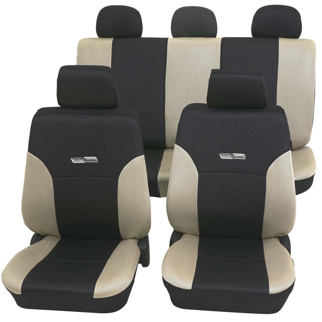 Petex Sitzbezugset Universal Eco Class Wave beige 11-teilig Grösse SAB 1 Vario
