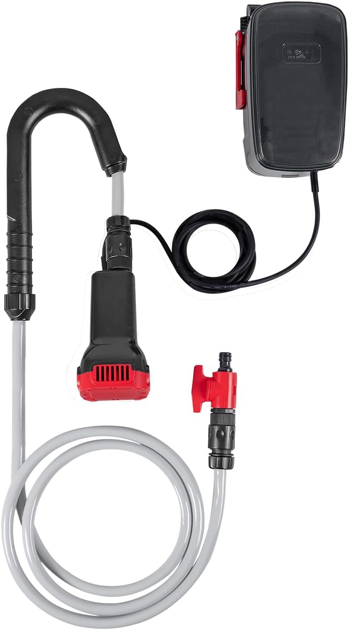 WALTER Li-Ion-Akku Regenfasspumpe 18 V, ideal zum Ab-/Umpumpen von Regenwasser & für Gartenbewässeru