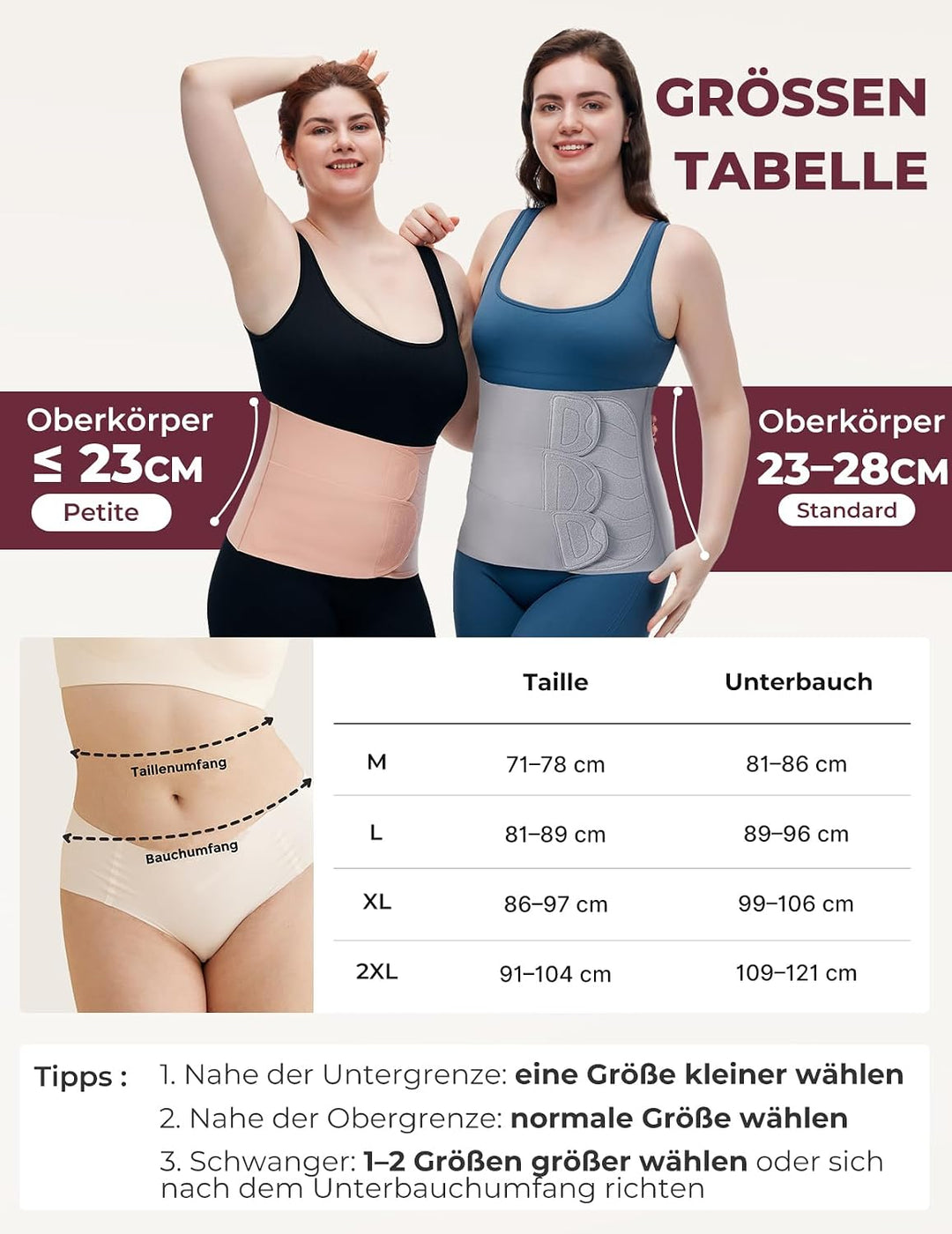momcozy Ergowrap Bauchgurt nach Geburt, 3D-Kompression &amp; Rückenstütze für Kaiserschnitt-Rückbildung,