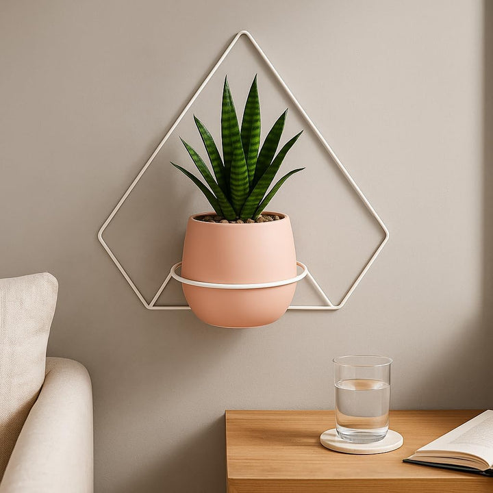 Pflanzregal Wand - Blumenhalter Hängend - aus Metall, Moderne Wand Deko für Wohnzimmer, Jugendzimmer