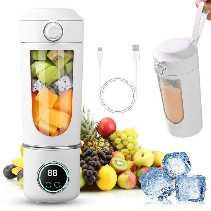 Tragbarer Mixer Smoothie Maker, Mixer to go 700 ml, Typ-C Wiederaufladbar, Becher mit Auslaufsichere