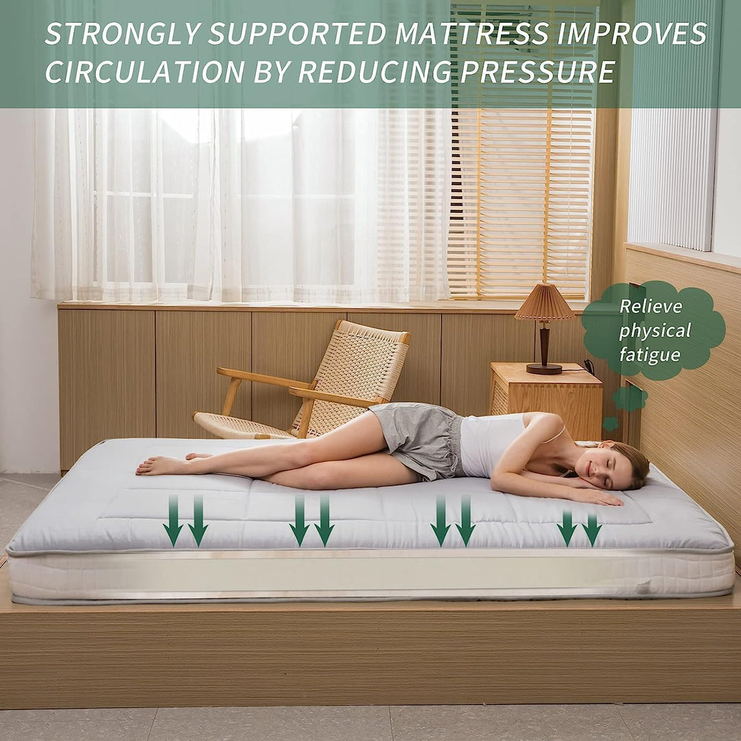 MAXYOYO Futon Matratze, Gepolsterte Japanische Bodenmatratze Gesteppte Bett Matratzenauflage, Extra