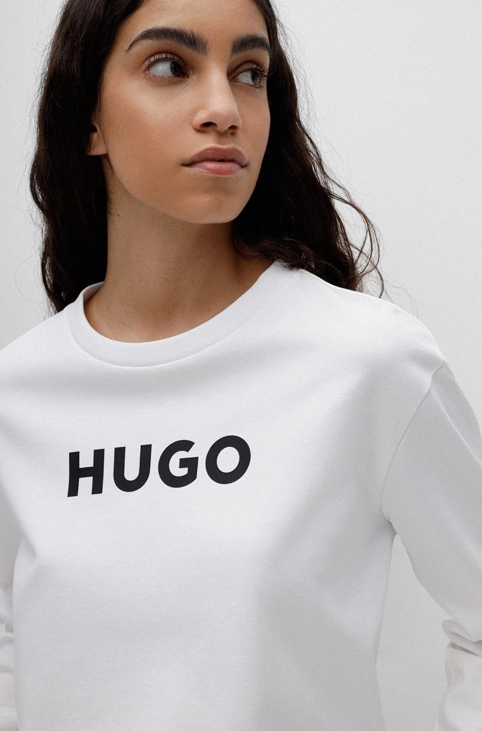 HUGO Damen The Sweater Sweatshirt M White100, M White100