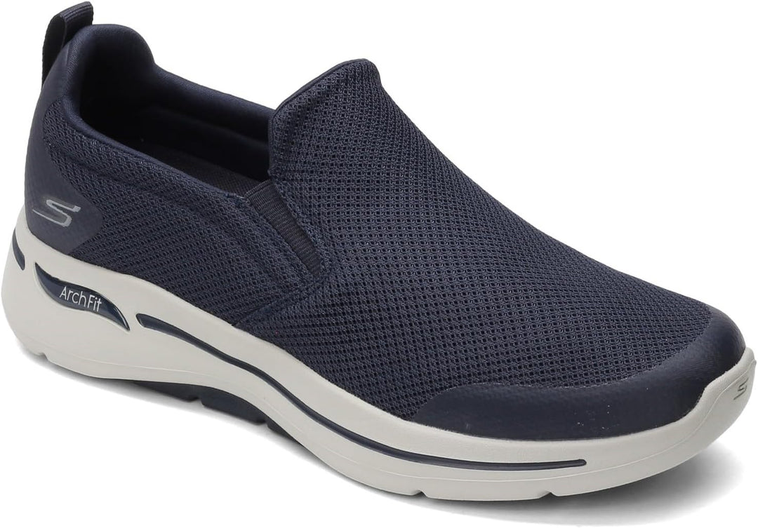 Skechers Herren Go Walk 6 Sneaker 45.5 EU X-Weit Marineblau Grau, 45.5 EU X-Weit Marineblau Grau
