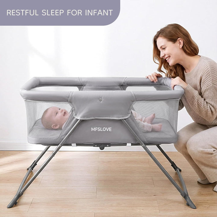 Faltbares Babybett mit Moskitonetz, Babybett, Reisebett, Geschenk für Baby und Neugeborene