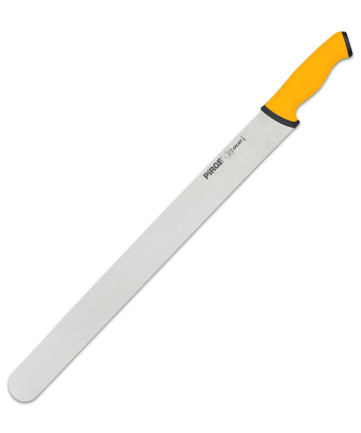 Pirge Duo Dönermesser 50 cm Gelb - Aufschnittmesser - Schärfstes Döner Langmesser - Schneidemesser -