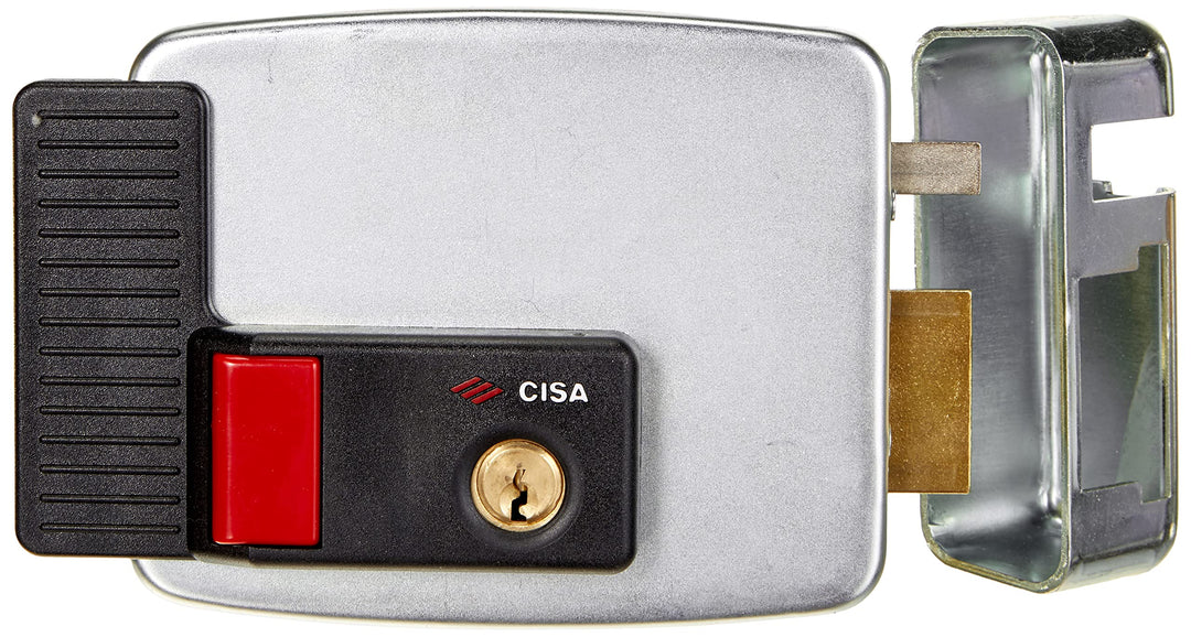 Cisa Elektronisches Schloss, 12 V, verzinkt, silber, 11731701, 12V Entrata 70 Rechte Hand mit Druckk