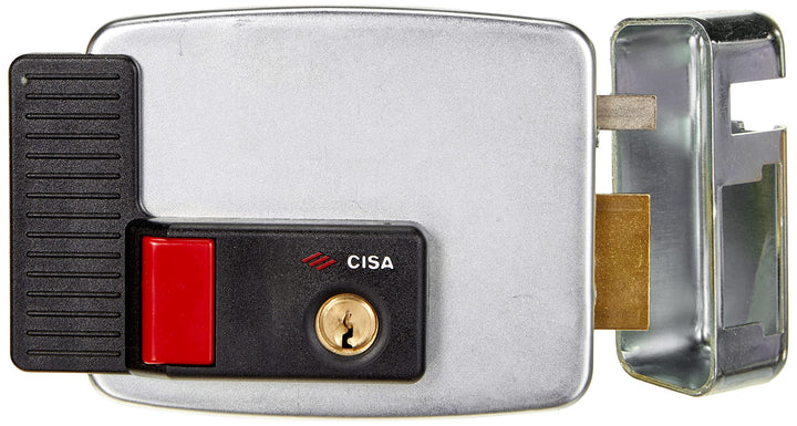 Cisa Elektronisches Schloss, 12 V, verzinkt, silber, 11731701, 12V Entrata 70 Rechte Hand mit Druckk
