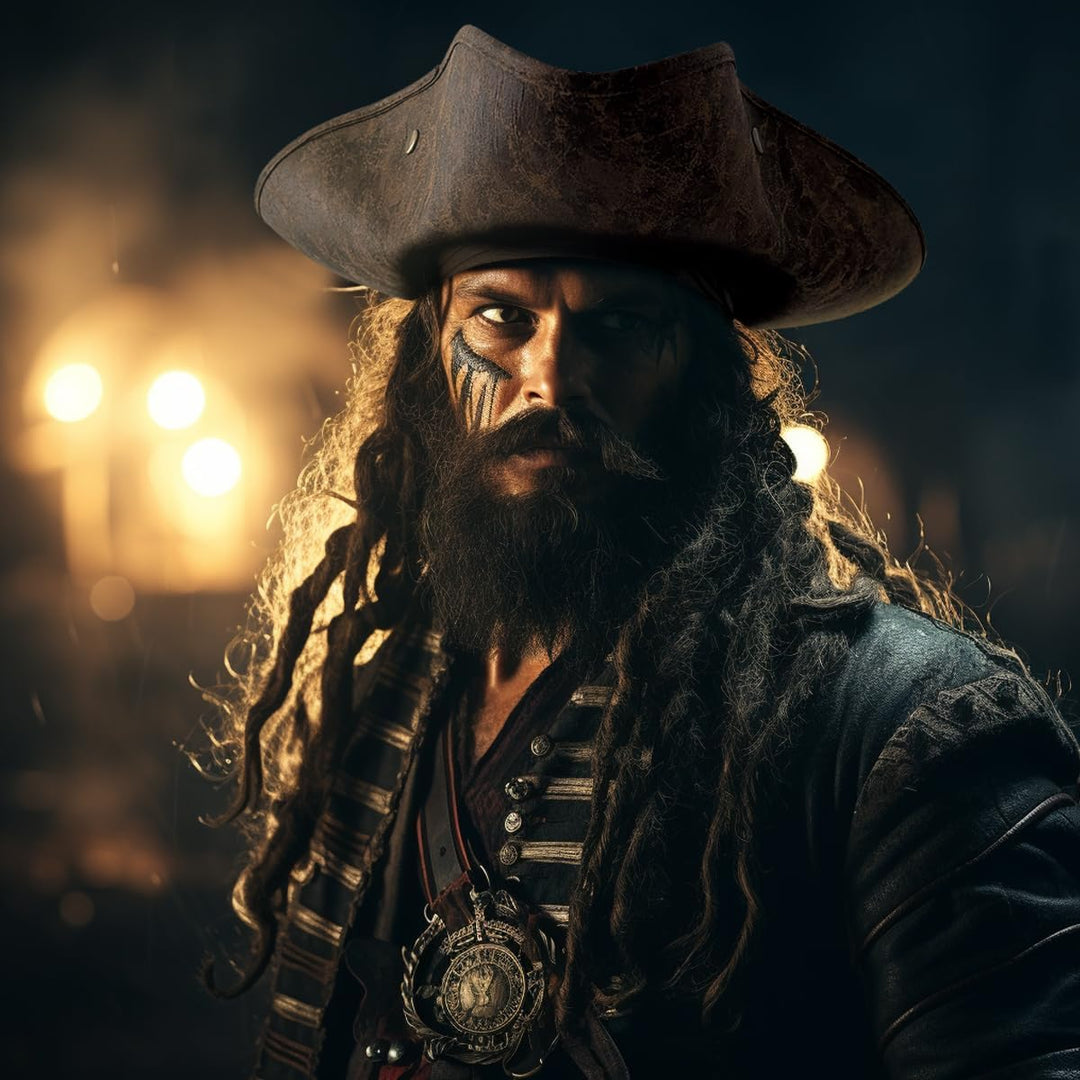 keland Piratenhut Piraten Dreispitz Hut Leder Herren Damen Pirate Hat Erwachsene Braun, Braun