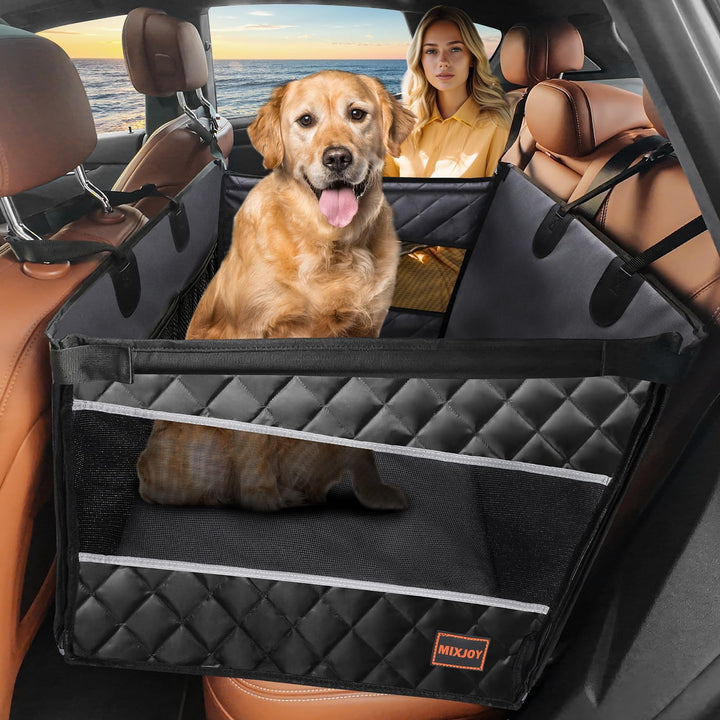 MIXJOY Hunde Autositz Extra Stabiler, Hundesitz Auto Wasserdichter Rutschfester Hundeautositz Hundes