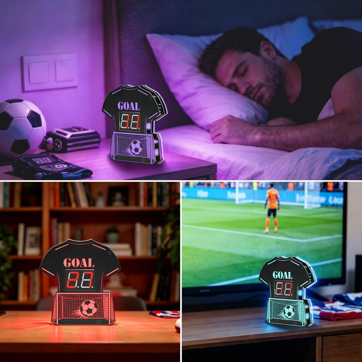 Fussball LED Lötbausatz - DIY Mint Elektronik Lötprojekt mit RGB Hintergrundbeleuchtung, Trikotnumme