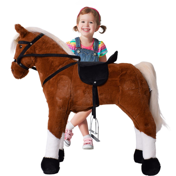 TE-Trend Pferd, 70 cm – Das perfekte Reitpferd für Kinder mit Sattel, Zaumzeug und Steigbügeln. EIN