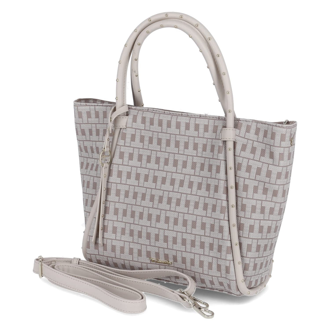 Tamaris Shopper Linn 32265 Damen Handtaschen Ornament Einheitsgrösse Lighttaupe, Einheitsgrö&#x