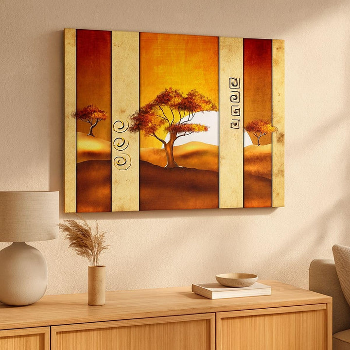 Bilder auf Leinwand Modern baum savanne wüste Leinwandbild 70x50cm Wandbilder Dekoration Wohnzimmer