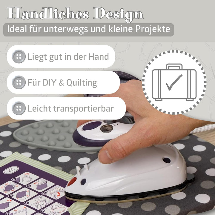 SEMPLIX Bügel Set – Bügelunterlage mit rutschhemmender Rückseite 30 x 40 cm, Mini Bügeleisenablage 1