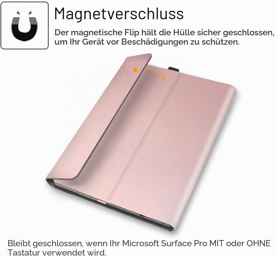 FINTIE Hülle für Microsoft Surface Pro 7+/ 7/6/ 5/4/ 3 Tablet 12.3 Zoll - Multi-Sichtwinkel Hochwert