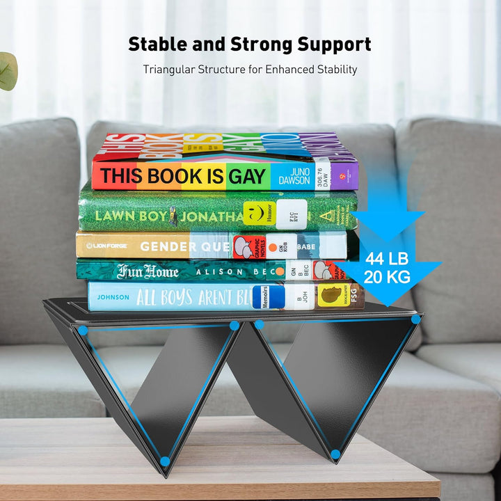 AboveTEK Tragbarer Laptopunterlage, 2-in-1 PU-Leder Faltbarer MacBook Ständer für Schreibtisch, Pass