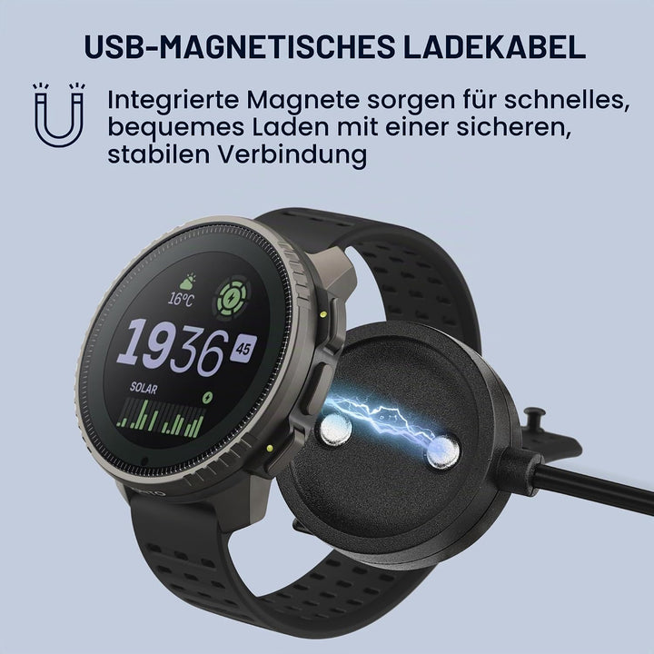 kwmobile USB Kabel Charger kompatibel mit Suunto Vertical/Race S/Ocean Ladekabel - Smart Watch Ersat
