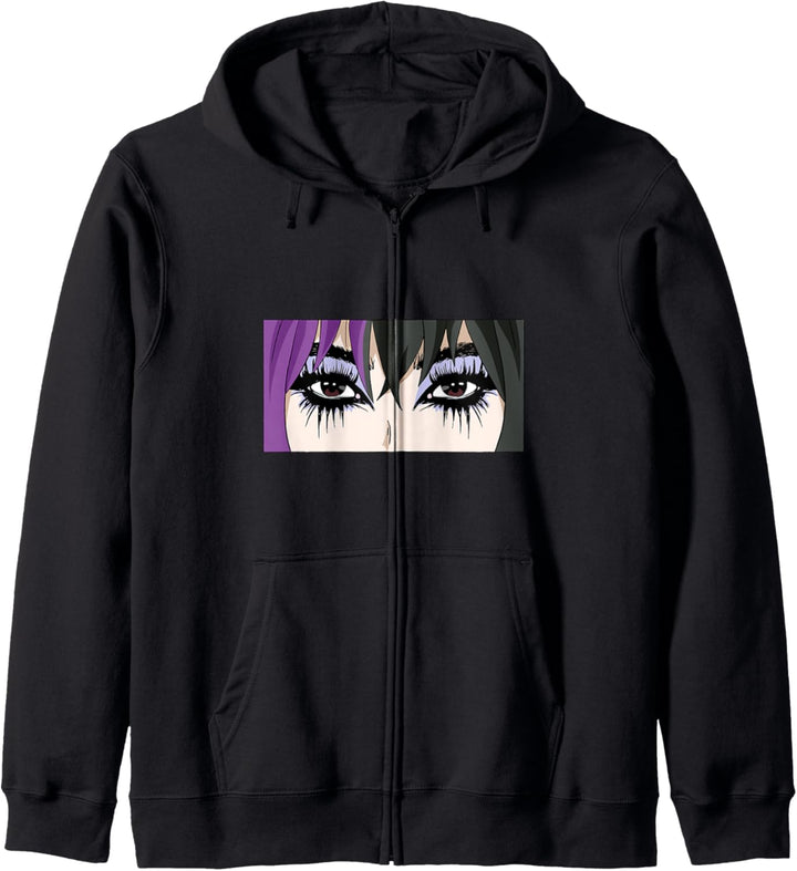 Finnish Goth Aesthetic Gothic Anime Girl Eyes Pastell Goth Kapuzenjacke