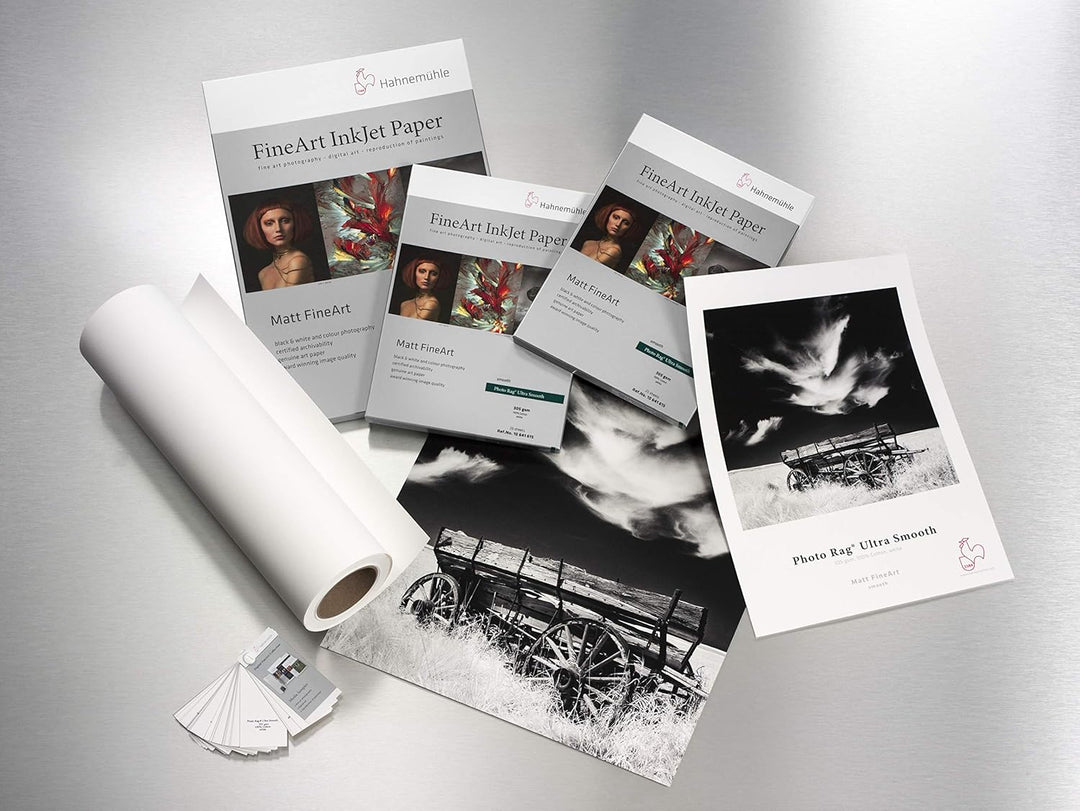 Hahnemühle 10641615 Digital FineArt Photo Rag Ultra Smooth, 305 g/m², DIN A4, 210 x 297 mm, weiss