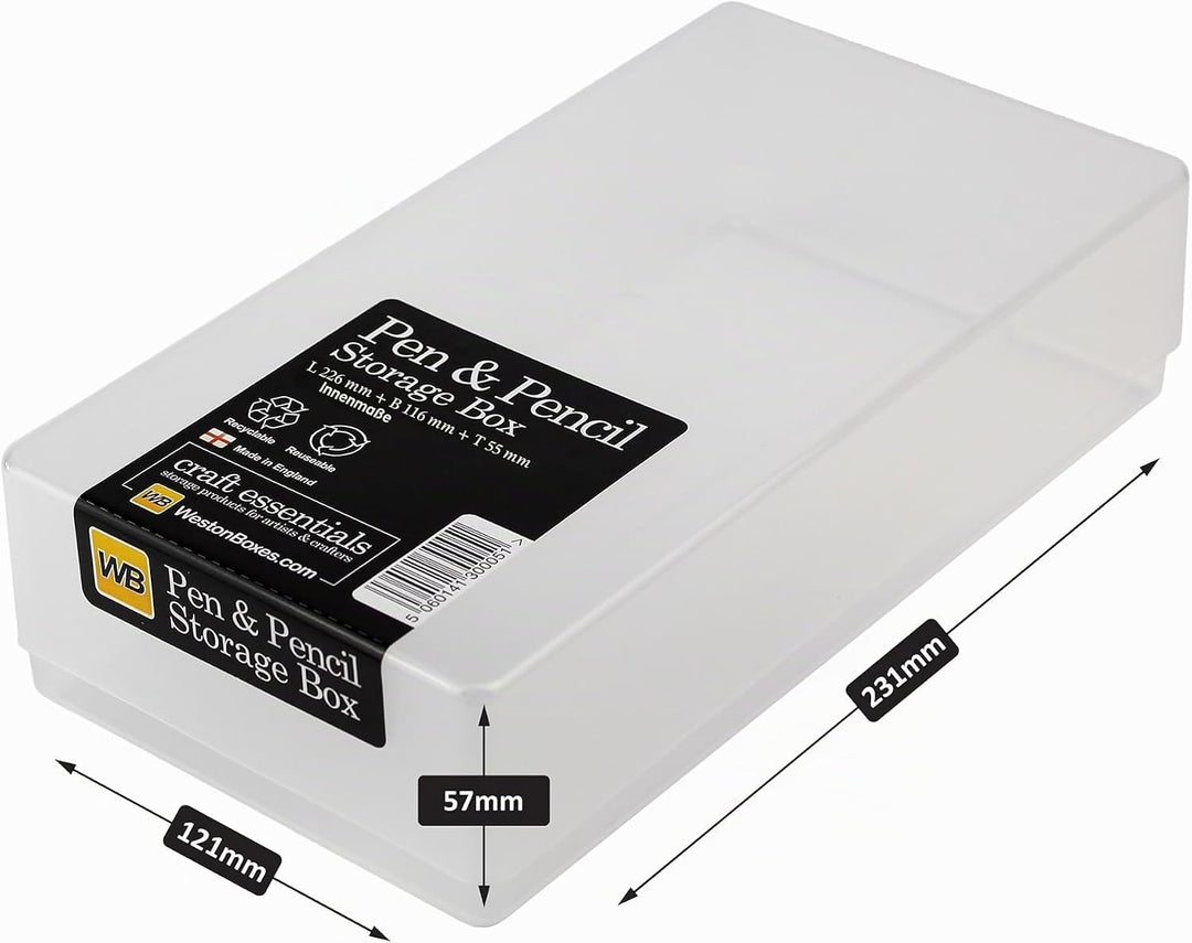 WestonBoxes Essentials für Schreibwaren, Stifte und Werkzeuge - Kunststoff-Aufbewahrungsboxen mit De