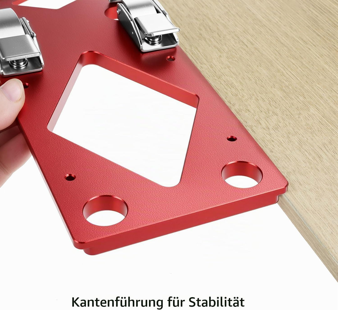 QWORK® 90° Winkelanschlag für Führungsschiene, CNC-gefräster Aluminiumlegierung Anschlag, Kompatibel