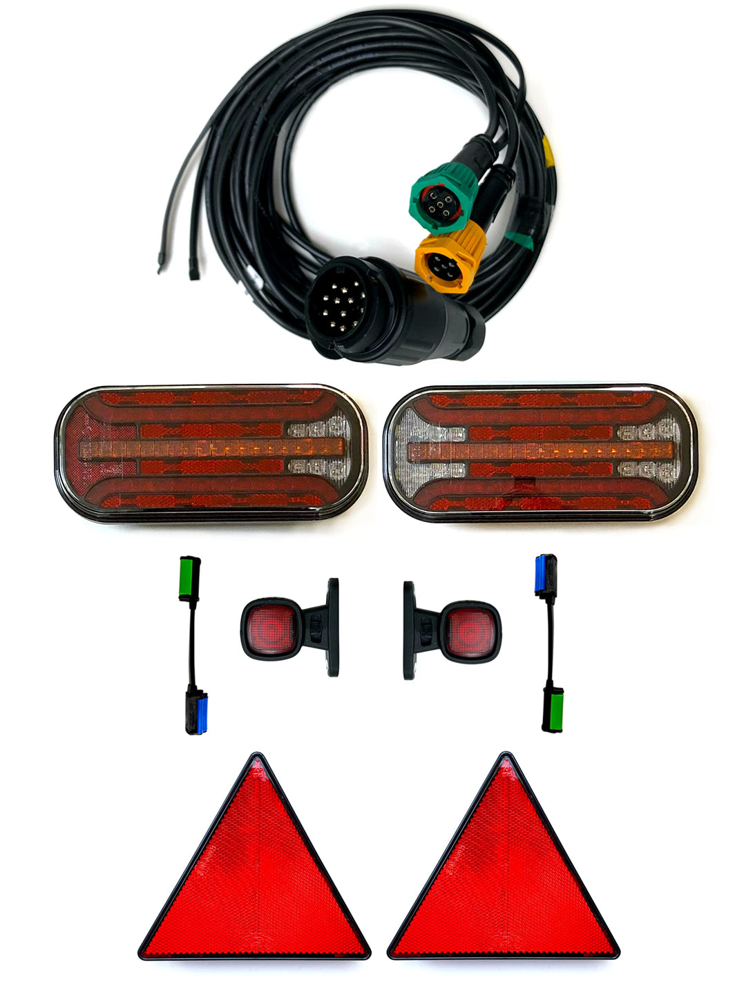 Anhängerbeleuchtung SET LED Rückleuchten Begrenzungsleuchten 5 m 13 PIN Anhänger