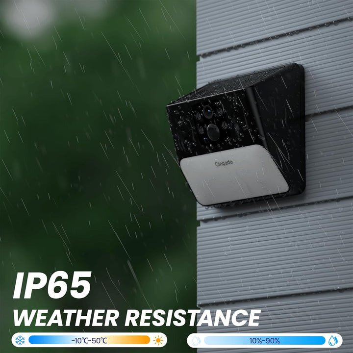 Cinnado Überwachungskamera Aussen Akku Solar - 2K Kabellose WLAN Kamera Überwachung Aussen mit Solar