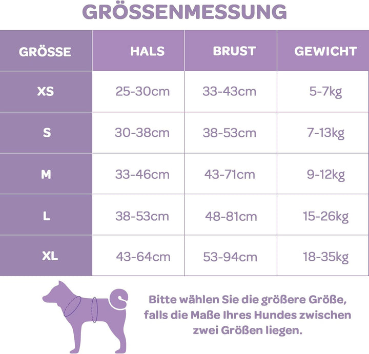 FURRYFECTION Hundefreileinengeschirr Zugfrei Würgfrei, Reflektierendes Oxfordgewebe, Polsternder Gri