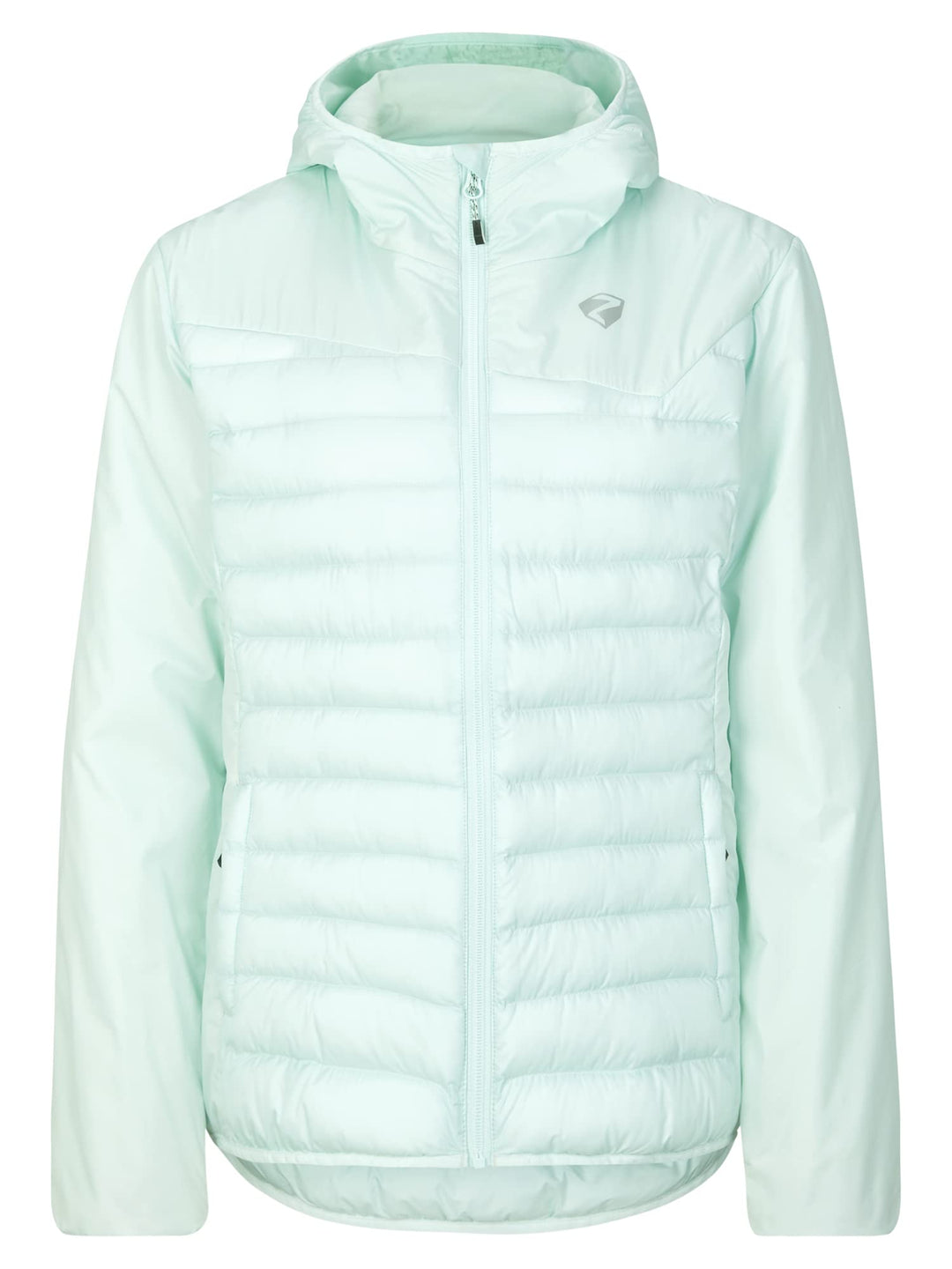 Ziener Damen Nantana Wärme-Jacke Outdoor/Skitour | winddicht, Wolle, PFC frei (1er Pack) 36 ice, 36