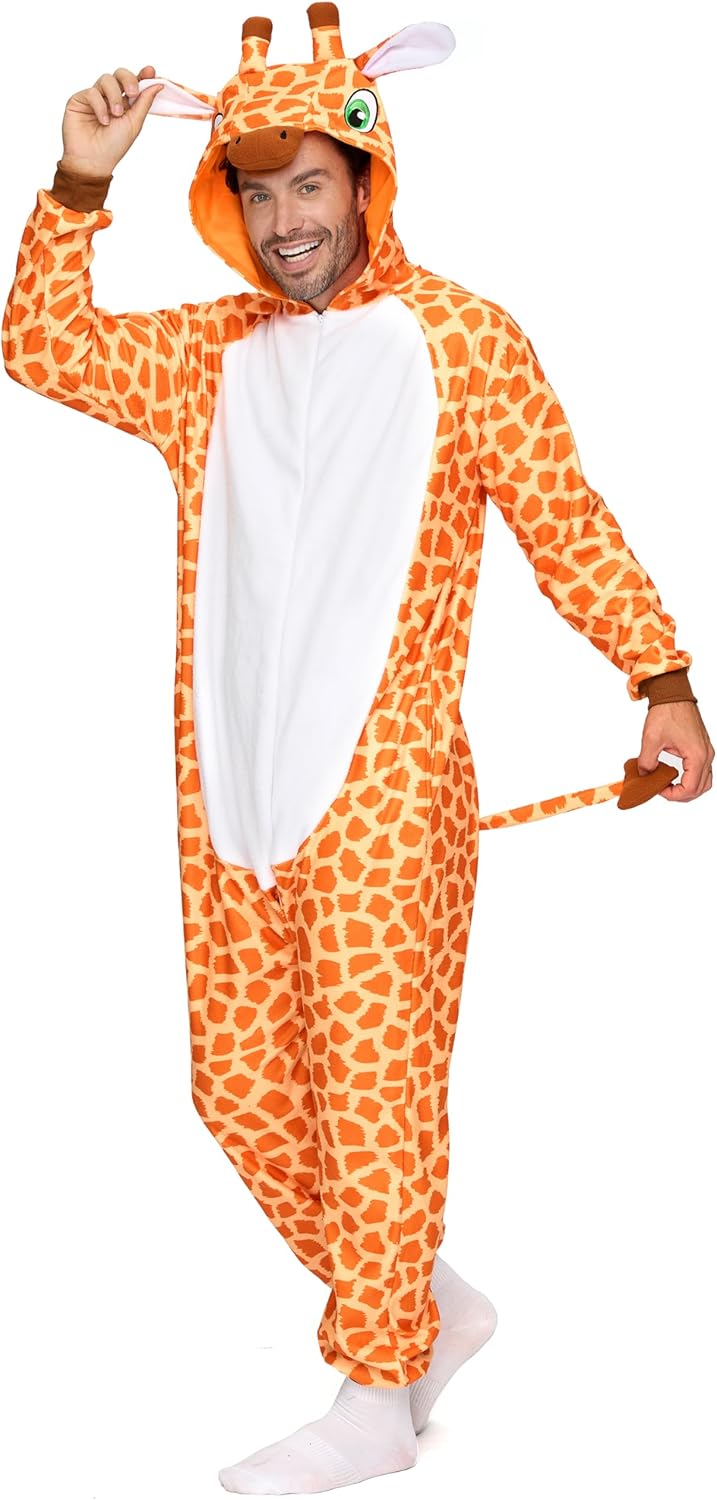 Spooktacular Creations Unisex Erwachsene Plüsch Pyjama Schlafanzug, Damen Herren Jumpsuit Jumpsuit G
