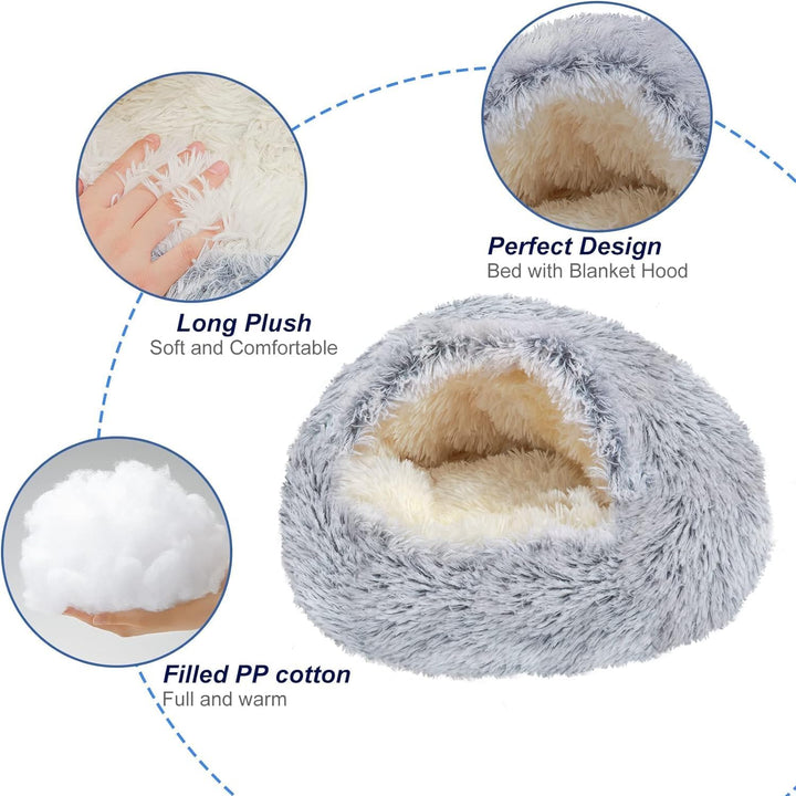 Flauschig Hundebett Muschelform Katzenbett Warm Tierbett Haustierbett Waschbar Hundesofa Katzensofa