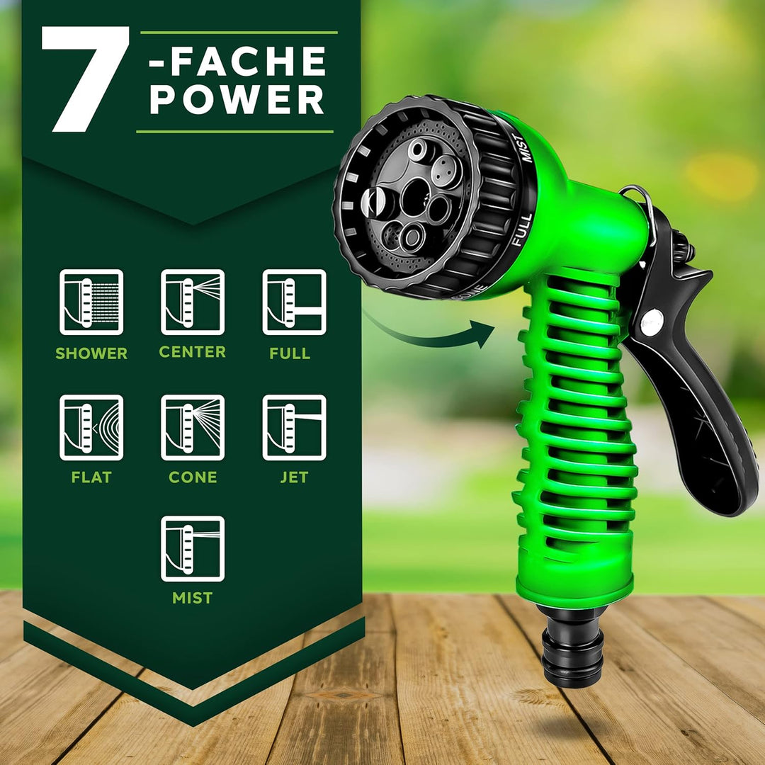 TRESKO® flexiSchlauch - Flexibler Gummi Gartenschlauch Wasserschlauch dehnbar Flexi Wonder (7,5 Mete