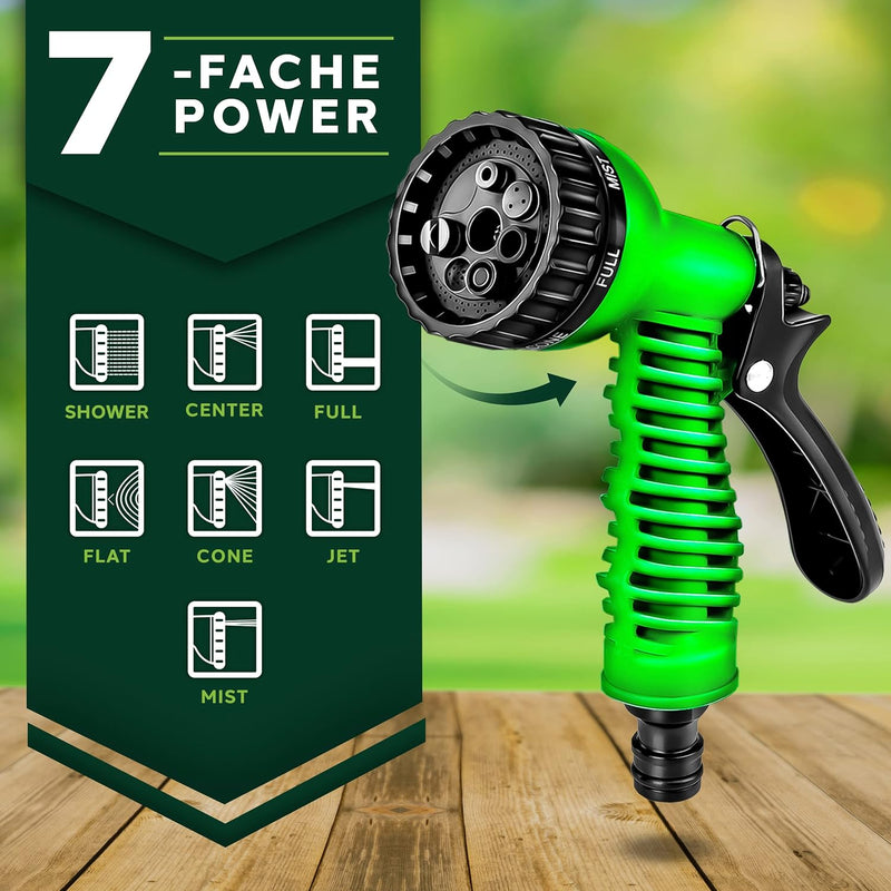 TRESKO® flexiSchlauch - Flexibler Gartenschlauch Wasserschlauch dehnbar Flexi Wonder (15m) 15 Meter